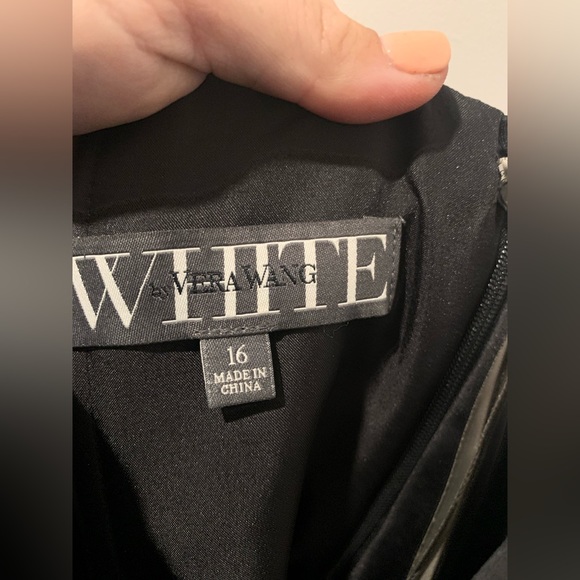 White by Vera Wang Black high-low strapless dress - Picture 5 of 6